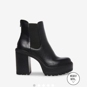 Steve Madden Kat Black Platform Boot